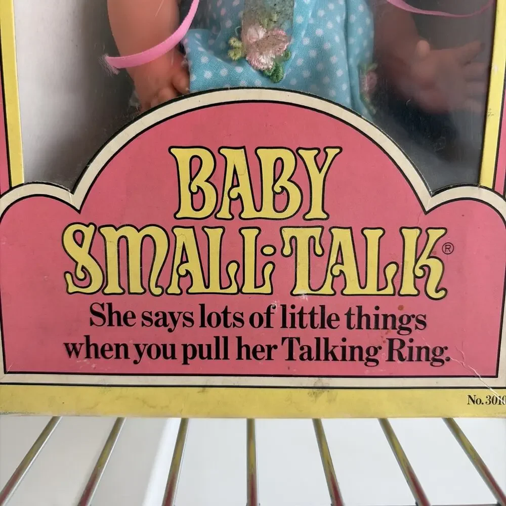WORKING Vintage 1975 Mattel Baby Small Talk Doll Pull String NEW IN BOX NIB
